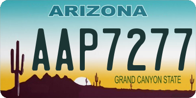 AZ license plate AAP7277