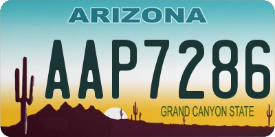 AZ license plate AAP7286