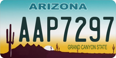 AZ license plate AAP7297