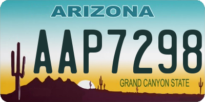 AZ license plate AAP7298