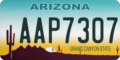AZ license plate AAP7307