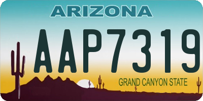 AZ license plate AAP7319