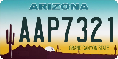 AZ license plate AAP7321