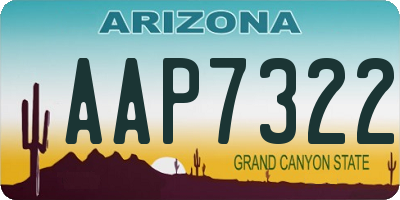 AZ license plate AAP7322