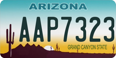 AZ license plate AAP7323
