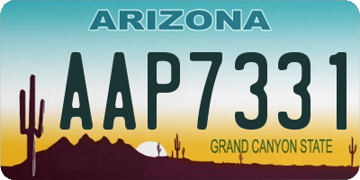 AZ license plate AAP7331