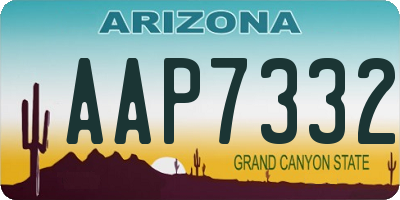AZ license plate AAP7332