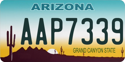 AZ license plate AAP7339