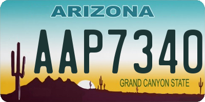 AZ license plate AAP7340