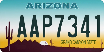 AZ license plate AAP7341