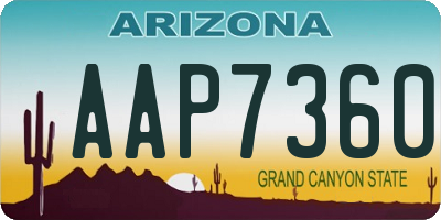 AZ license plate AAP7360