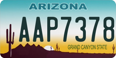 AZ license plate AAP7378
