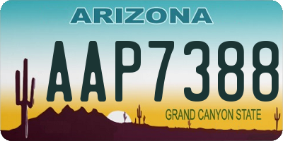 AZ license plate AAP7388