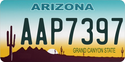 AZ license plate AAP7397