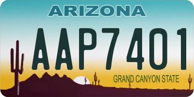 AZ license plate AAP7401