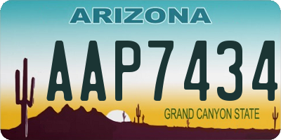 AZ license plate AAP7434