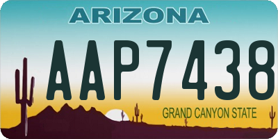 AZ license plate AAP7438