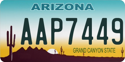 AZ license plate AAP7449