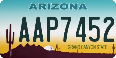 AZ license plate AAP7452
