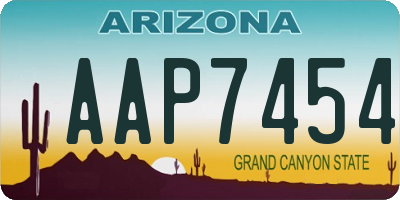 AZ license plate AAP7454