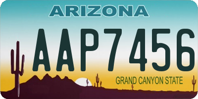 AZ license plate AAP7456