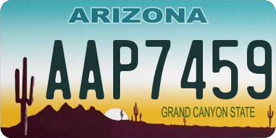 AZ license plate AAP7459