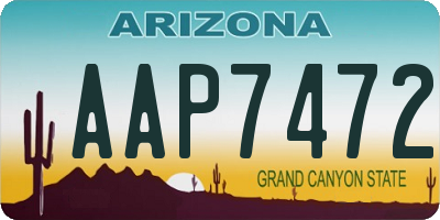 AZ license plate AAP7472