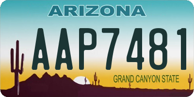 AZ license plate AAP7481