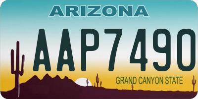 AZ license plate AAP7490