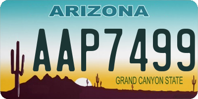 AZ license plate AAP7499