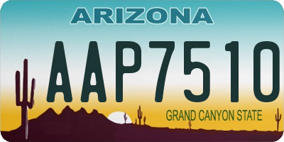 AZ license plate AAP7510