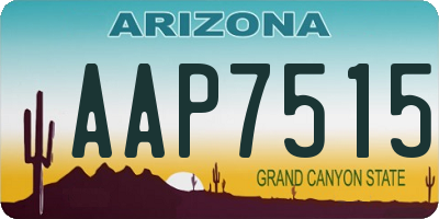 AZ license plate AAP7515