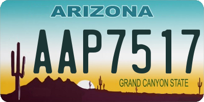 AZ license plate AAP7517