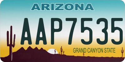 AZ license plate AAP7535