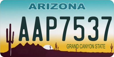 AZ license plate AAP7537