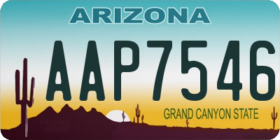 AZ license plate AAP7546