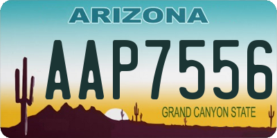 AZ license plate AAP7556