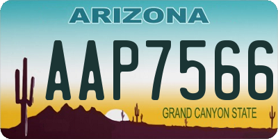 AZ license plate AAP7566