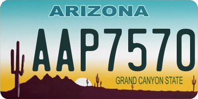 AZ license plate AAP7570
