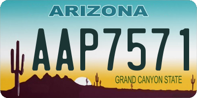 AZ license plate AAP7571