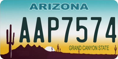 AZ license plate AAP7574