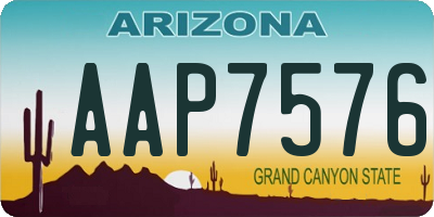 AZ license plate AAP7576