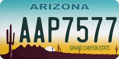 AZ license plate AAP7577