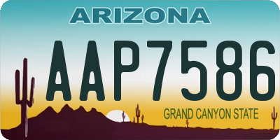 AZ license plate AAP7586