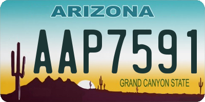 AZ license plate AAP7591