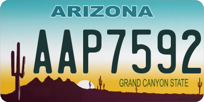 AZ license plate AAP7592