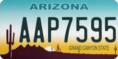 AZ license plate AAP7595