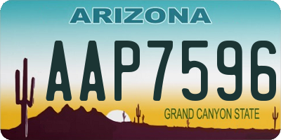 AZ license plate AAP7596