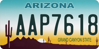 AZ license plate AAP7618