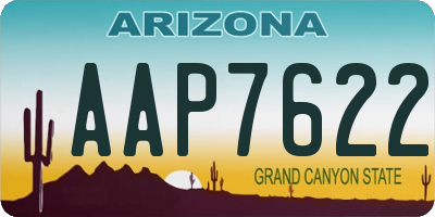 AZ license plate AAP7622